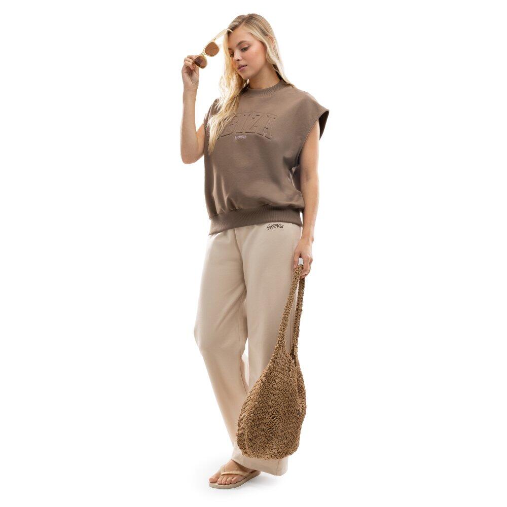 Damen Lifestyle Ärmelloses scuba-sweatshirt IBZ Tidal Brown Braun 3/7