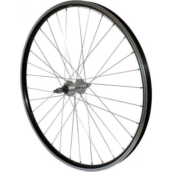 Roue arrière alu double paroi moyeu alu axe plein roue libre P2R 7-6V.
