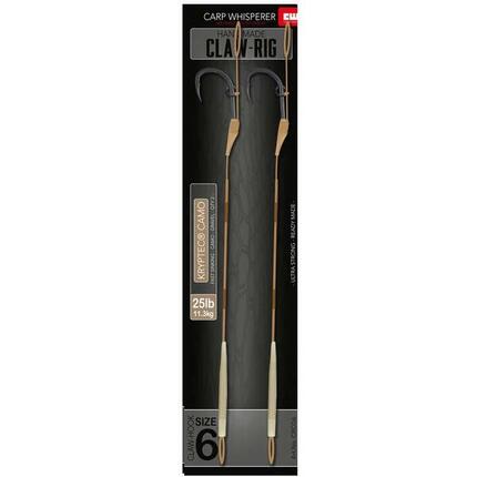 Carp Whisperer - Claw Rig - Hameçon taille 6 sans ardillon - 2 pièces - Silt