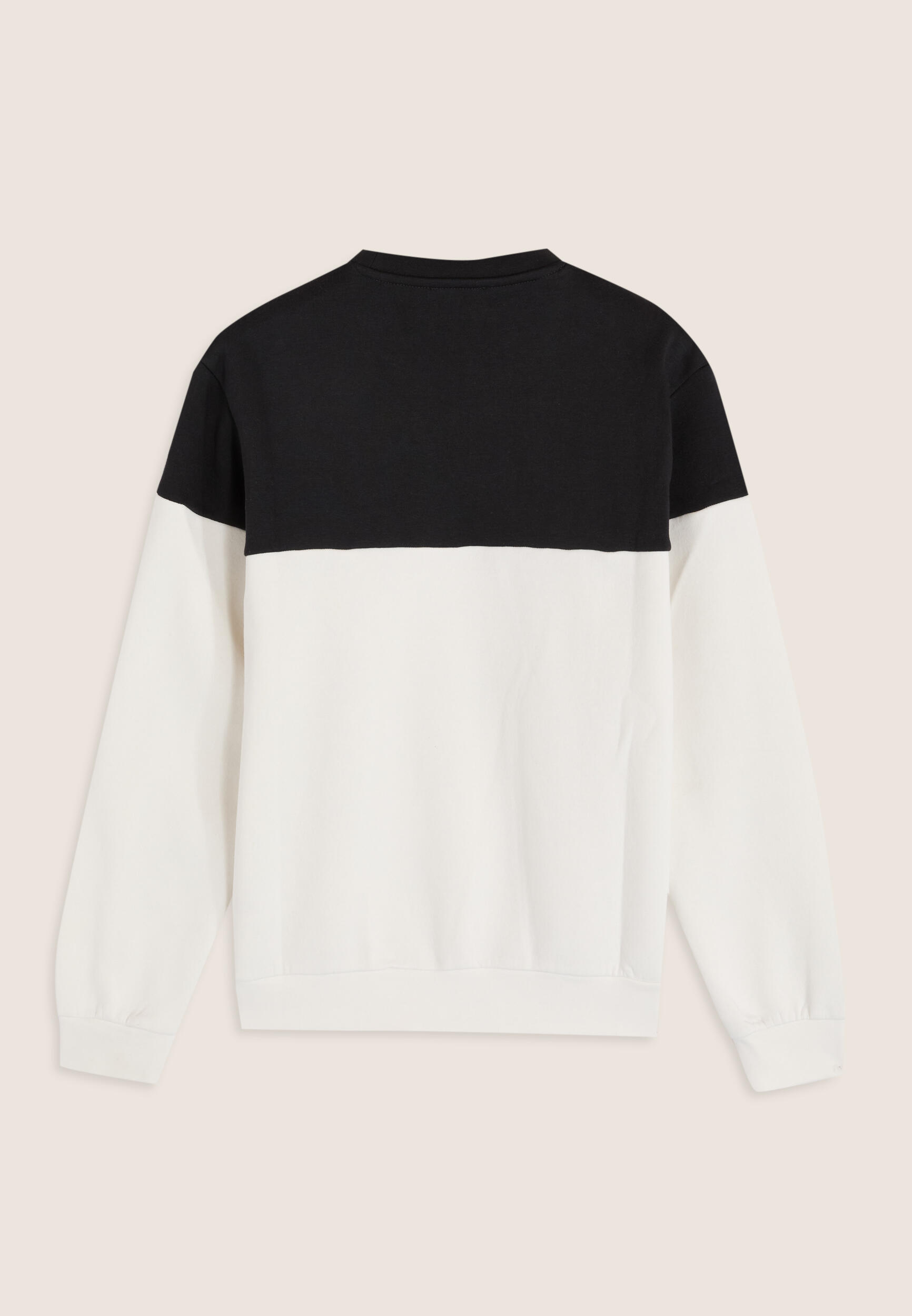 Felpa girocollo colour block con spalle a contrasto 2/3