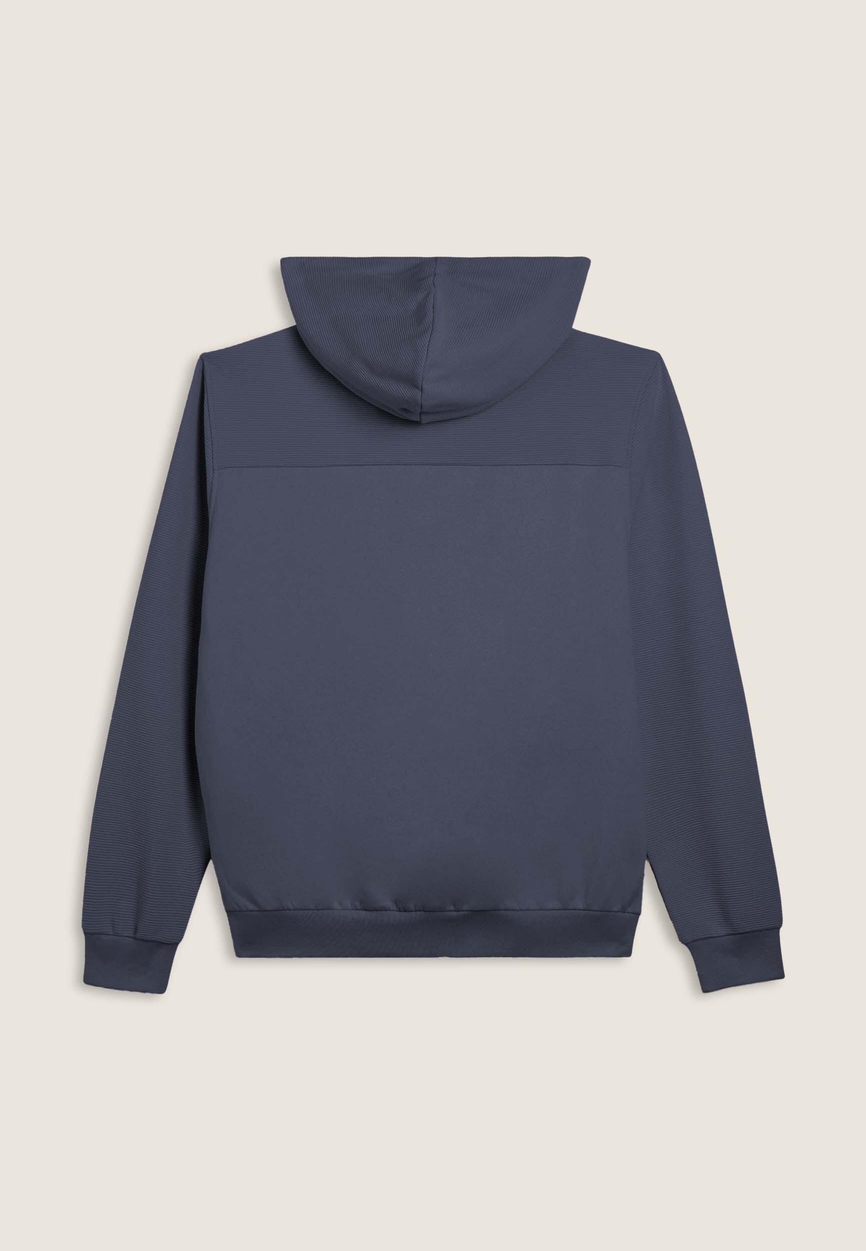 Sweat-shirt à capuche effet camouflage avec empiècements rayés 2/3