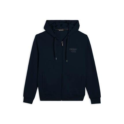 Sweat-shirt à capuche effet camouflage avec empiècements rayés