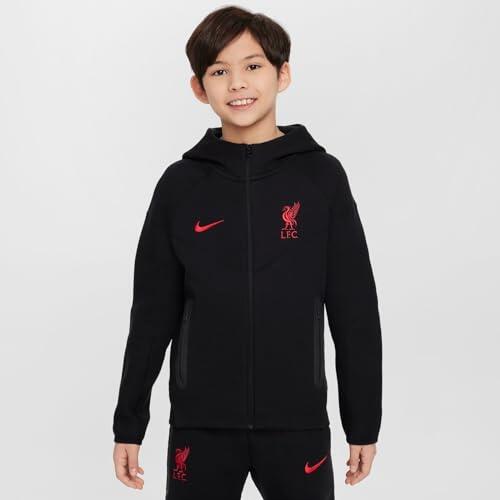 Nike Liverpool FC Tech Fleece sweat zippé à capuche — Garçon XL, Noir/Gym Red 2/6