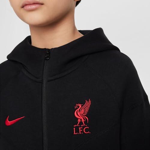 Nike Liverpool FC Tech Fleece sweat zippé à capuche — Garçon XL, Noir/Gym Red 5/6
