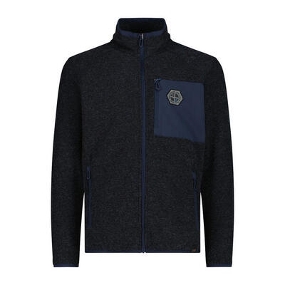 Heren fleece trui cmp 35h3907 melange gebreid