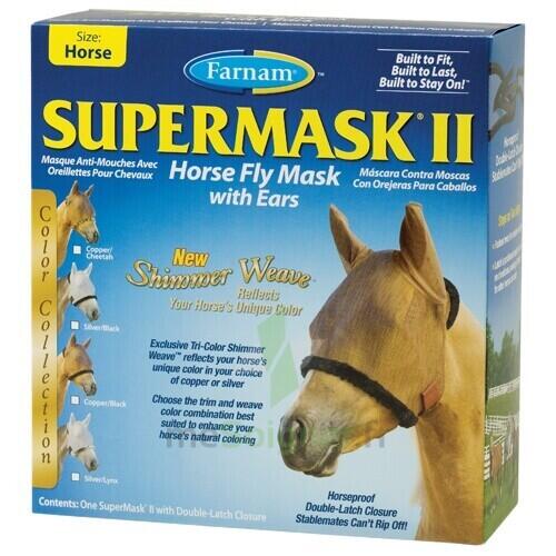 Maschera antimosche per cavalli con orecchie Farnam Supermask II Horse Horse