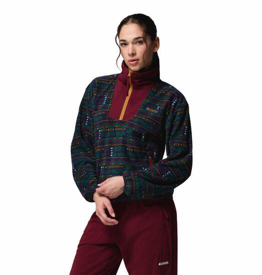 Fleece Pullover Damen - COLUMBIA Sequoia Grove™ Printed Half Zip - Collegiate
