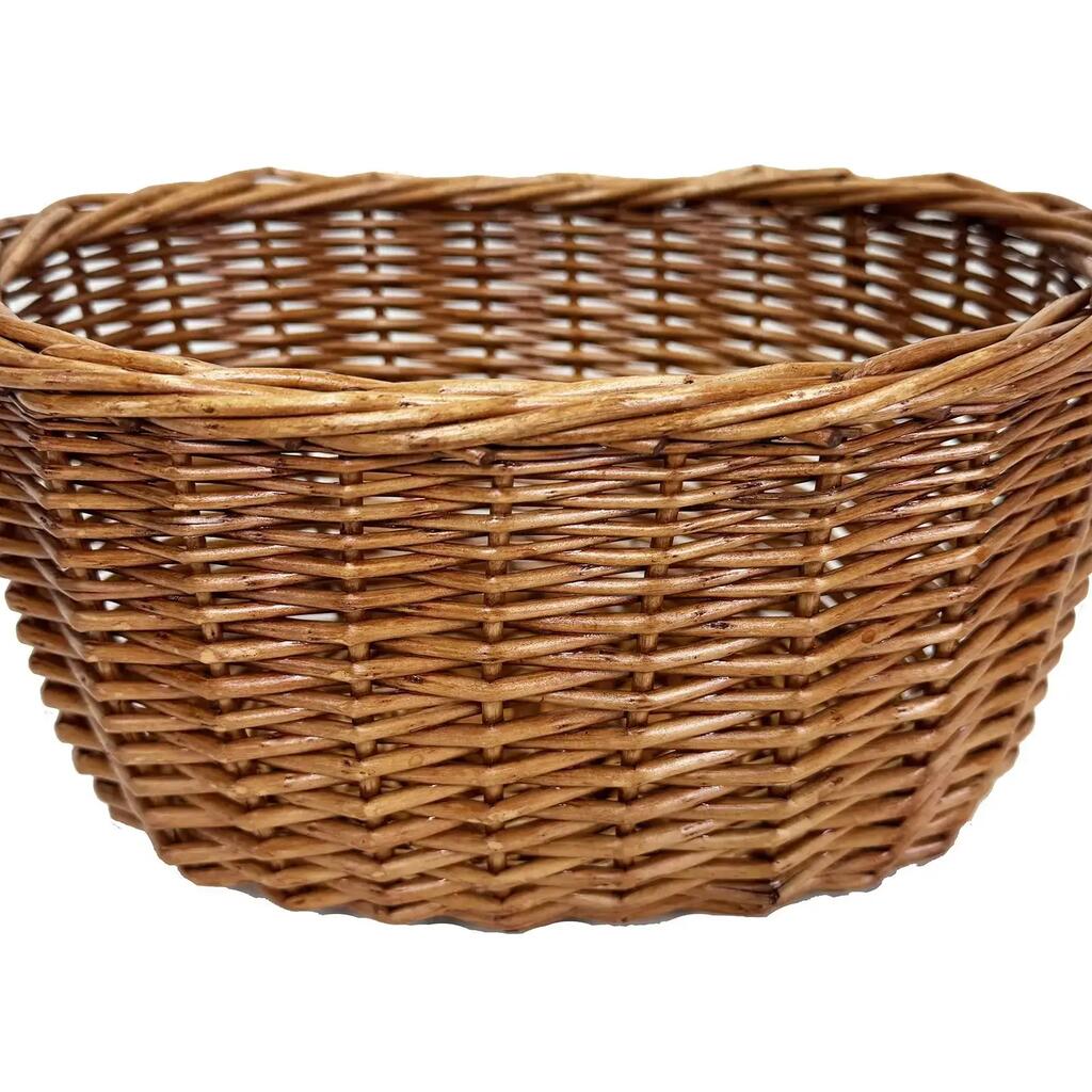 Front wicker basket for bicycle