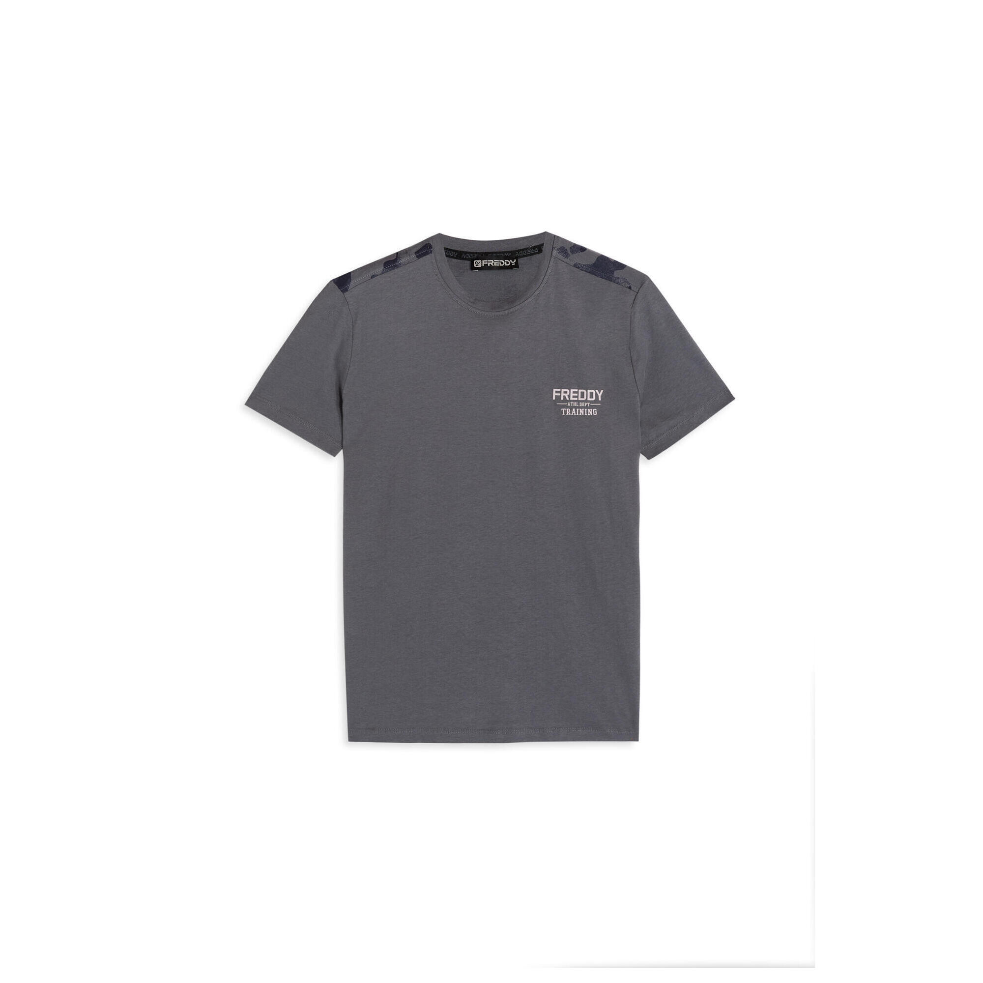 Freddy - T-shirt Avec Empiècements Camouflage Et Logo En Forme De Cœur - T-shirt Manches Courtes - Bleu - Decathlon