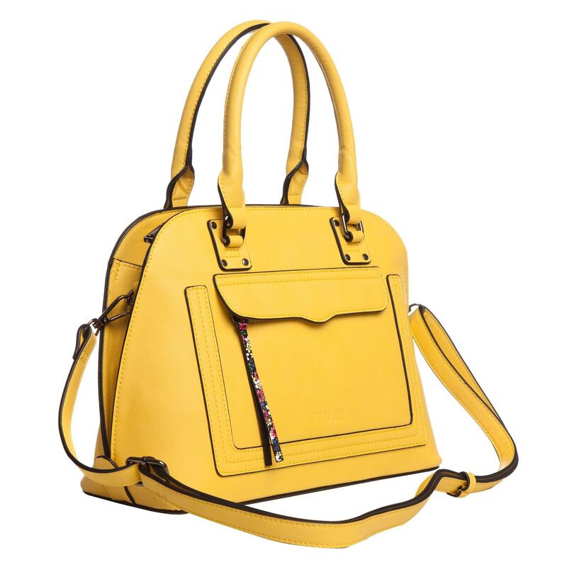 Geanta dama Amber Model 1, 30x23x12 cm, galbena