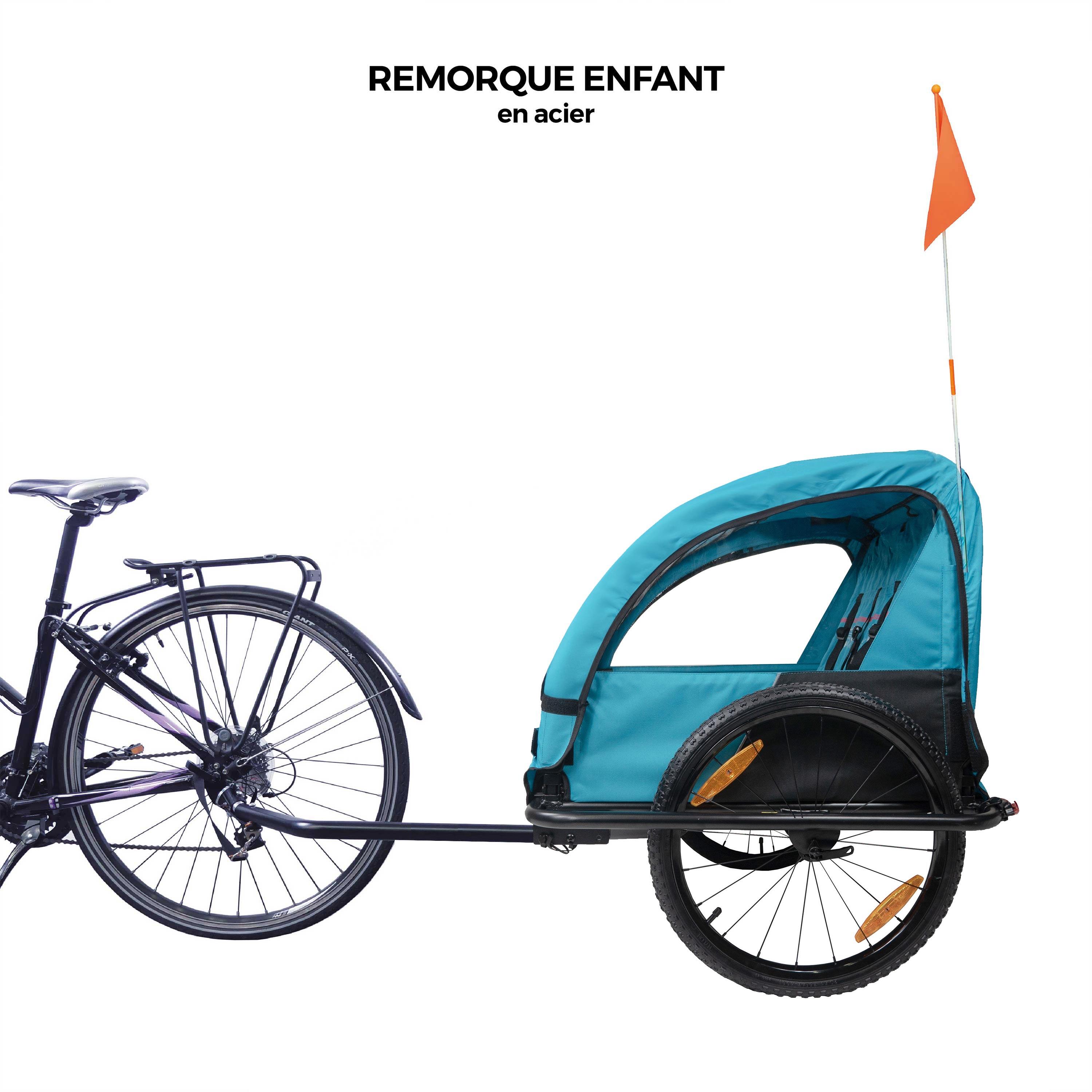 Remorque Vélo Enfant 2 Places Kiid Adventure 2 2/4