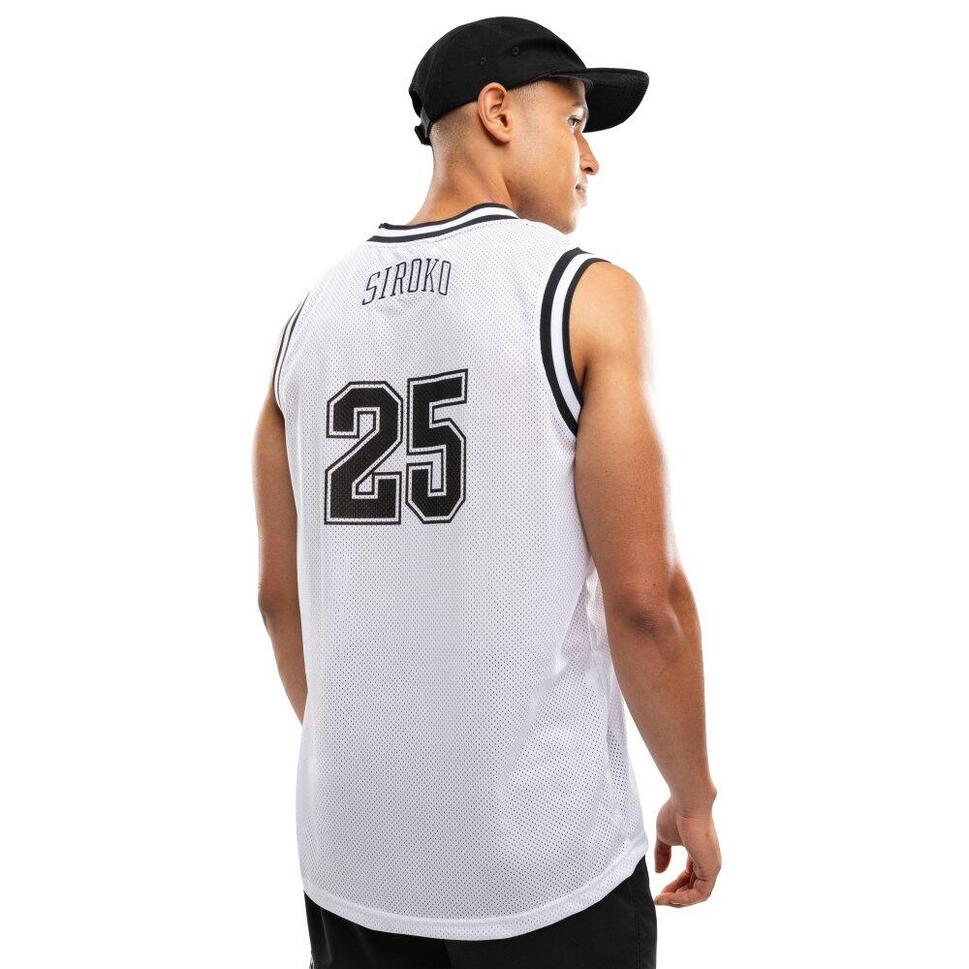 Męska koszulka koszykarska Lifestyle Siroko IBZ Pedrera White