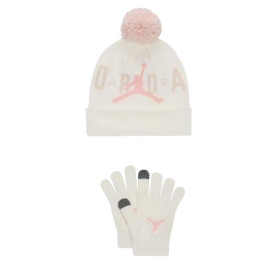 Muts en handschoenset Pom Beanie Wit - 9A0869-782