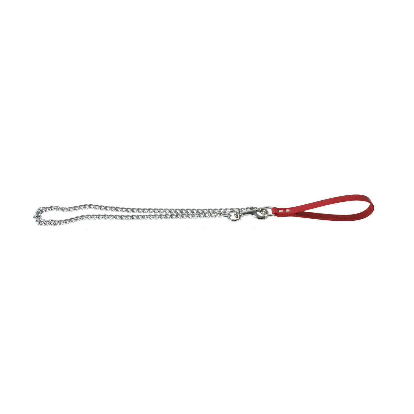 Martin Sellier - Laisse Pour Chien En Chaine Croute De Cuir Martin Sellier - Laisse - Gris|rouge - 16 Cm - Decathlon