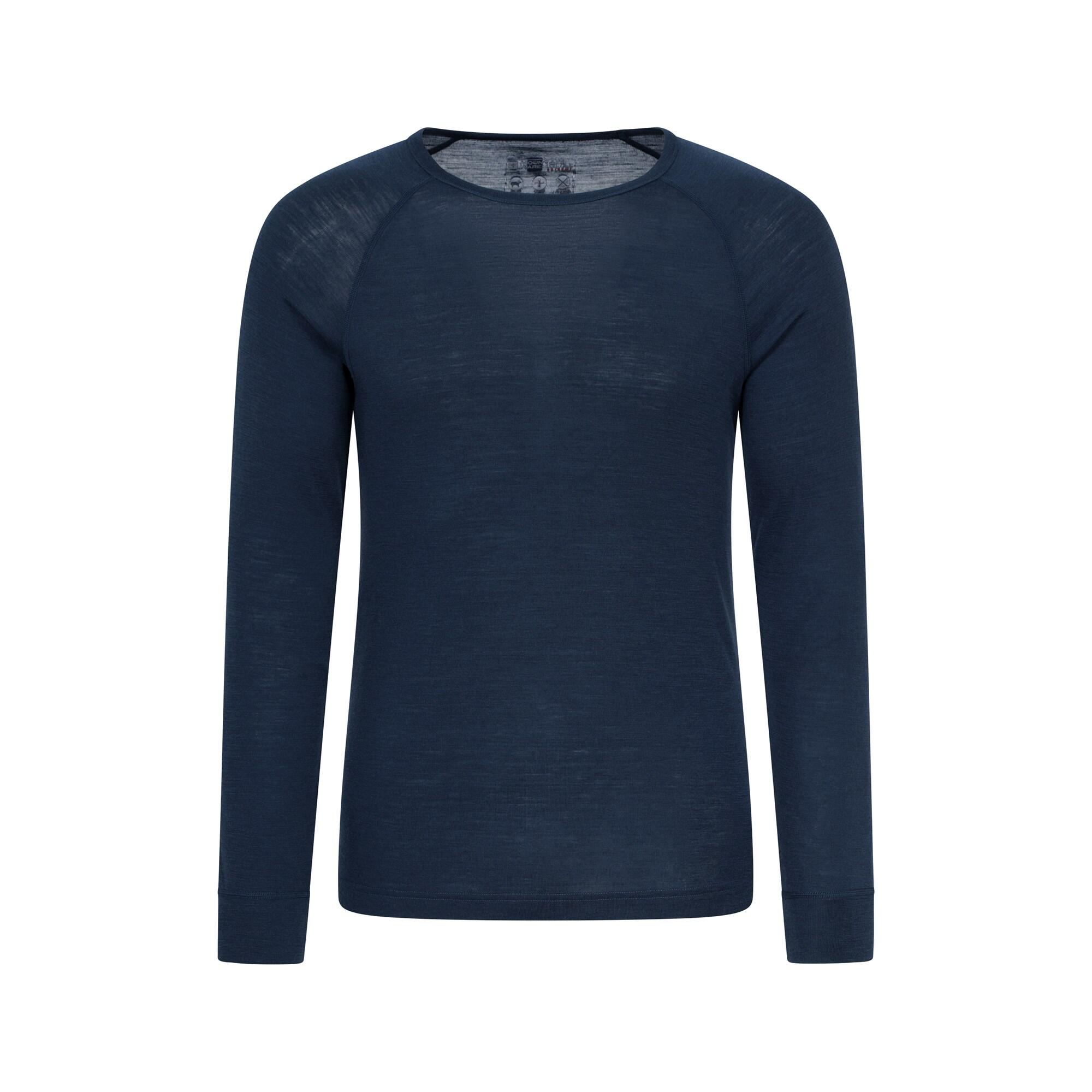 Mountain Warehouse - Mountain Warehouse Haut Thermique Homme Mérinos - Léger Et Chaud - Sous Vêtement Haut - Bleu - Decathlon