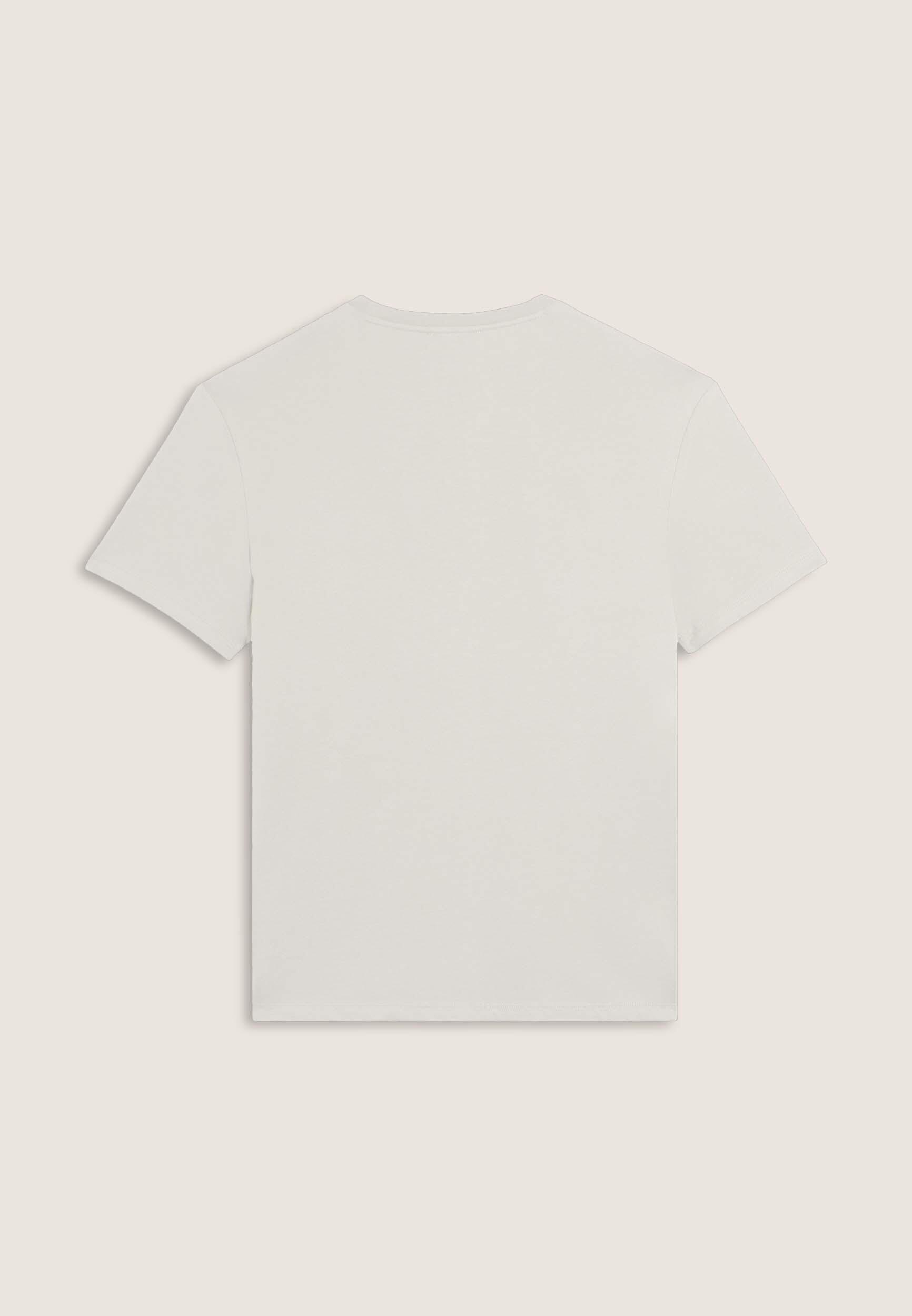 Camiseta básica de algodón con logotipo en forma en el pecho 2/3