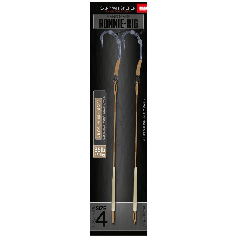 Carp Whisperer - Ronnie Rig - Haak maat: 4 - 2 stuks - Gravel 1/1