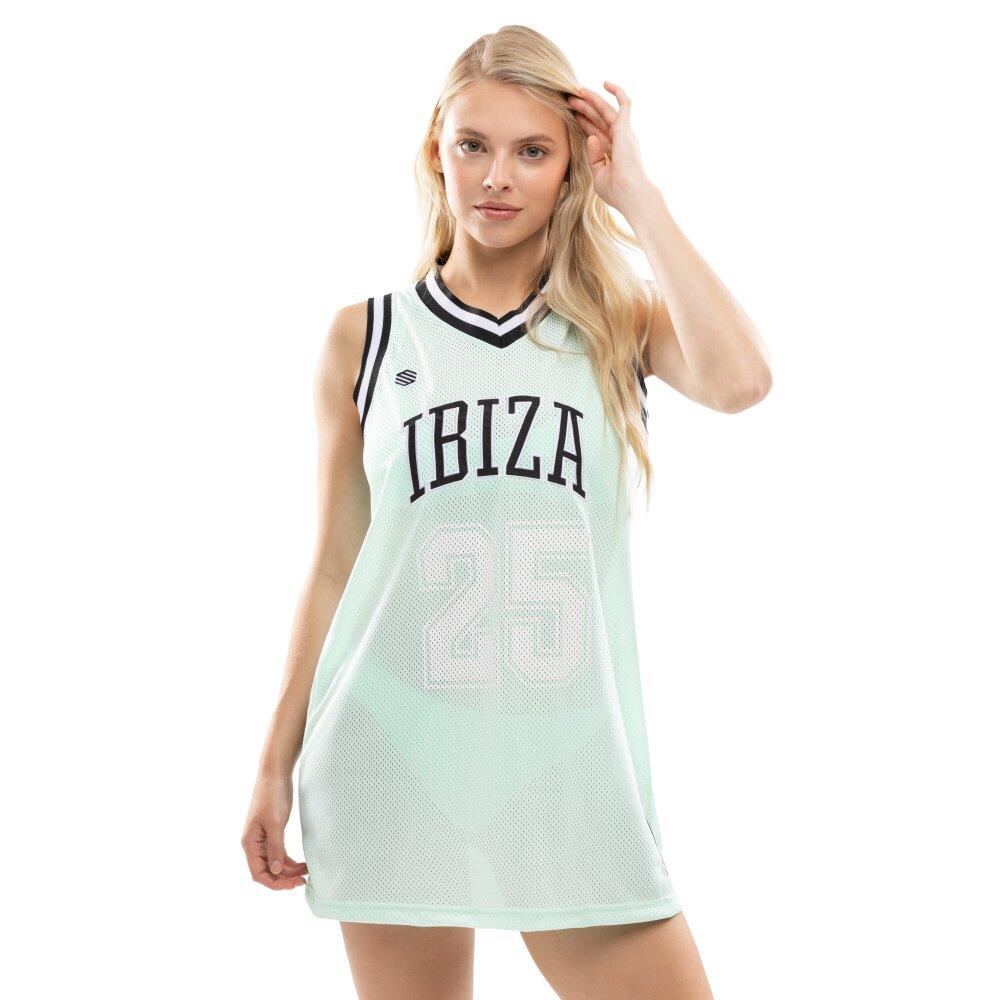 Siroko - Mini-robe Style Maillot De Basket Femme Lifestyle Ibz Beachball Water Green Vert - Robe - Vert - 40 M - Decathlon