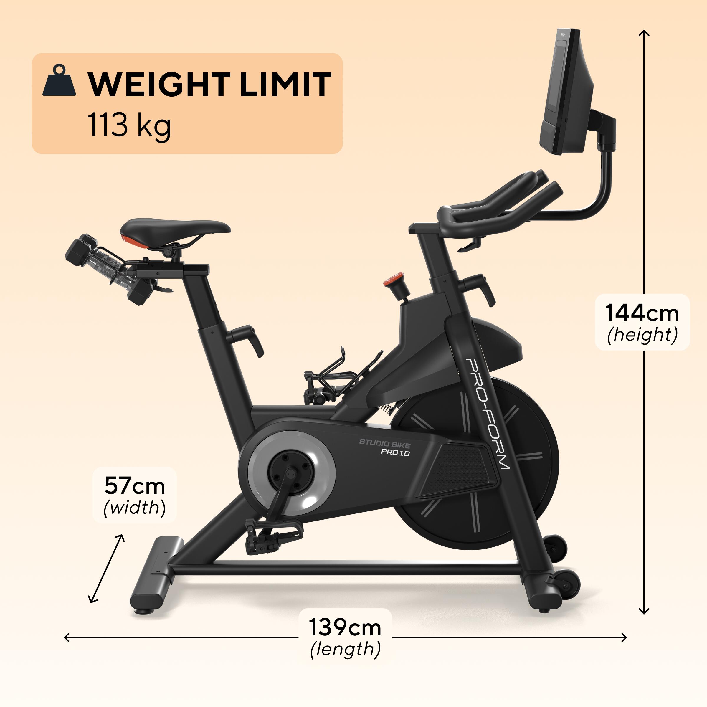 Bicicleta estática Carbon Pro 10 / Pantalla HD / 22 niveles de resistencia 3/6
