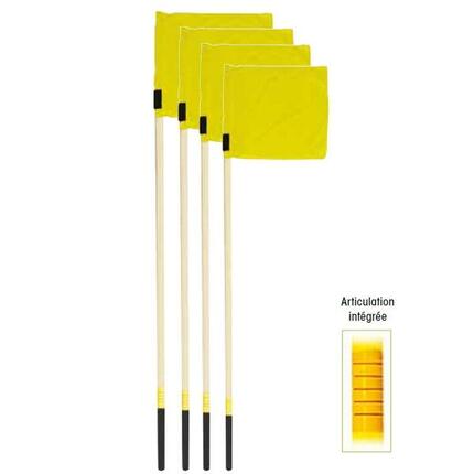 Rugby-Eckpfosten mit roten Fahnen Tremblay CT (x14)