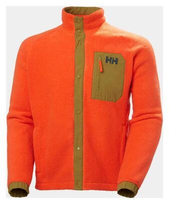Giacca Pile Helly Hansen Panorama Uomo — Bottoni, Rosso/Oliva 5/6