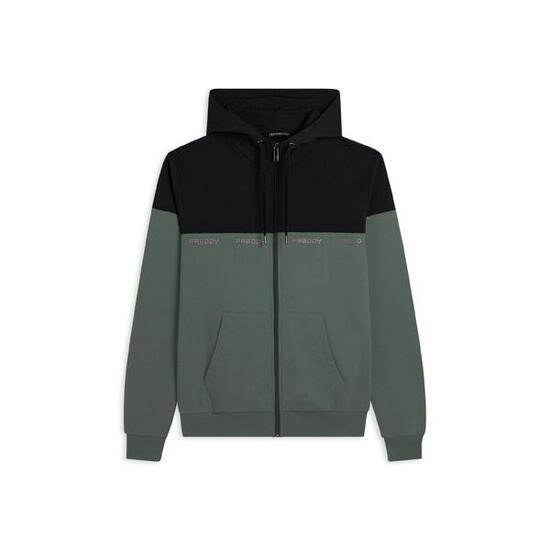 Sweat-shirt à capuche avec détails colorés et logo imprimé