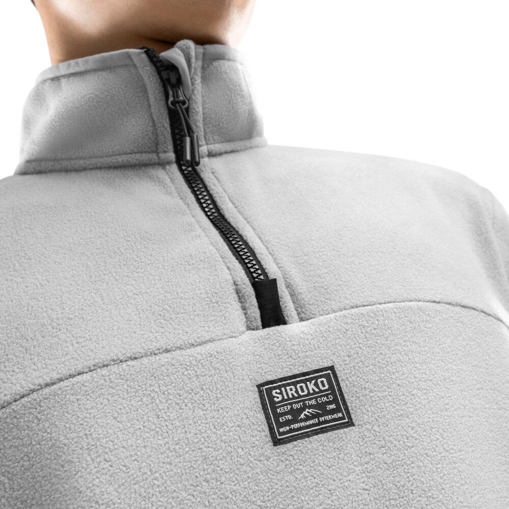 Camisola polar fina homem Desportos de inverno Limestone Cinzento Pérola 4/8