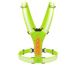 Gilet LED réfléchissant haute visibilité – 360° – IPX6 – Jaune