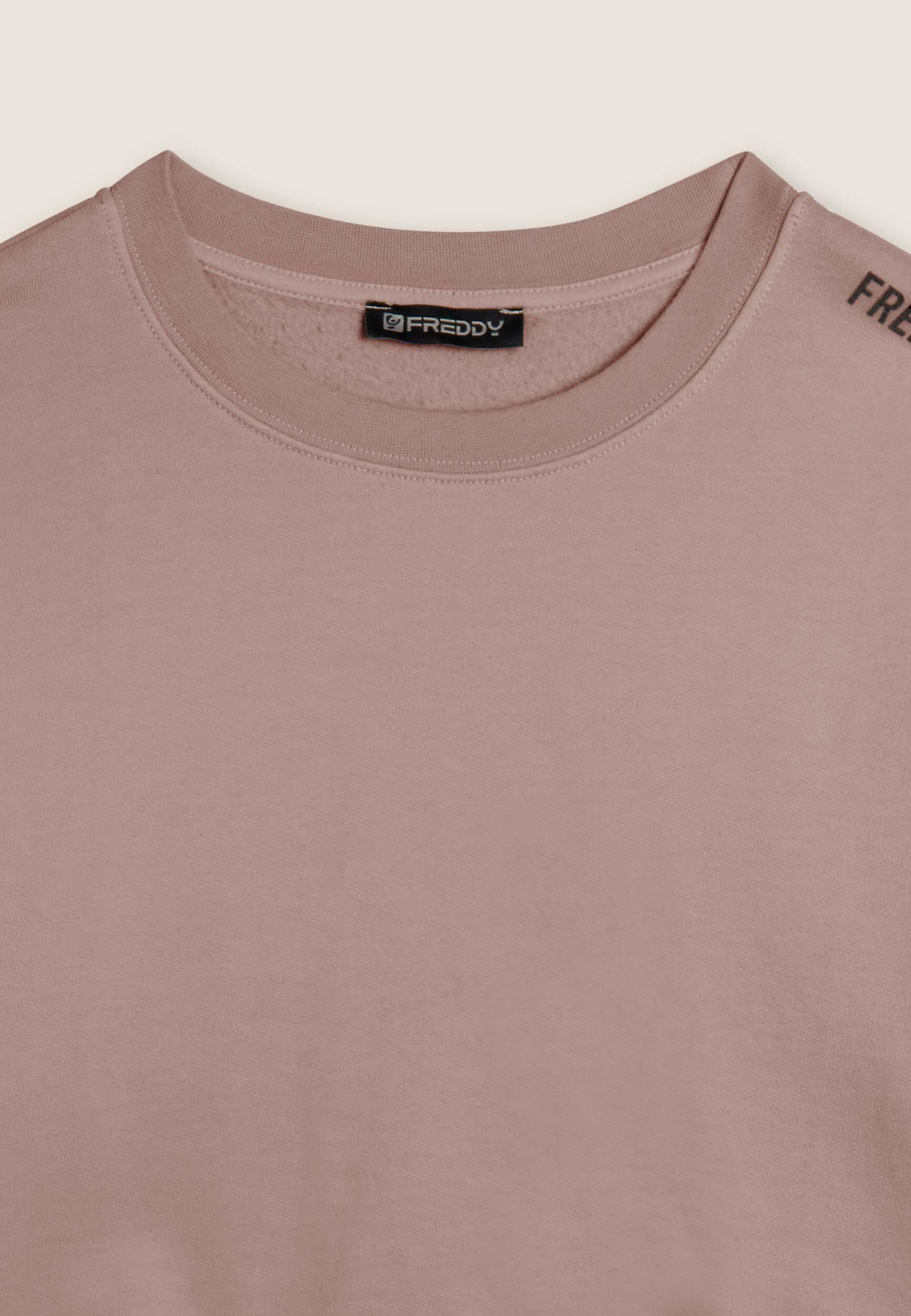 Felpa oversize cropped con stampa Flow sulla spalla 3/3