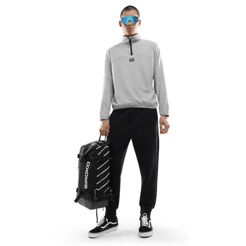 Pulover fleece subțire pentru bărbați Limestone Gri Perlat