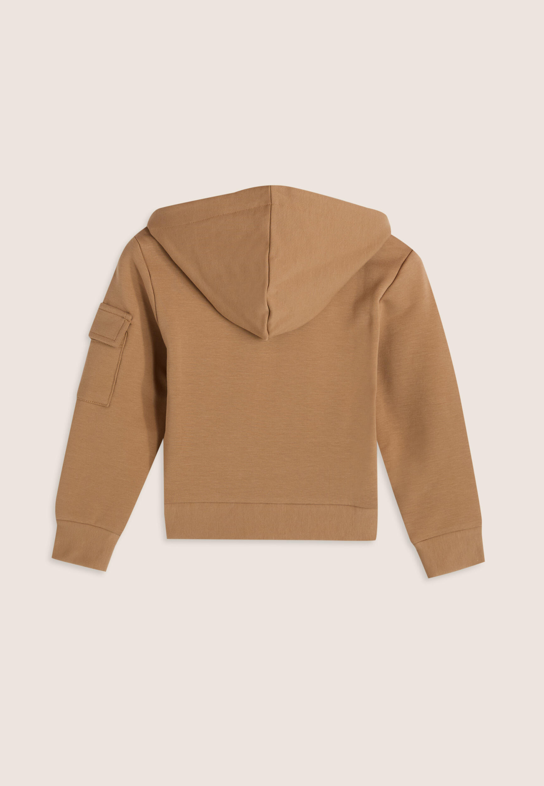 Sweat-shirt pour fille avec fermeture à glissière, capuche et détails dorés 2/3