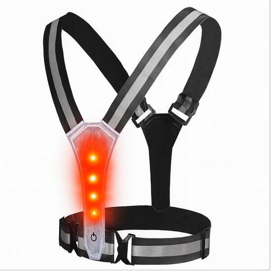 LED-Sicherheitsweste reflektierend – 360° Sichtbarkeit – IPX6 – Grau