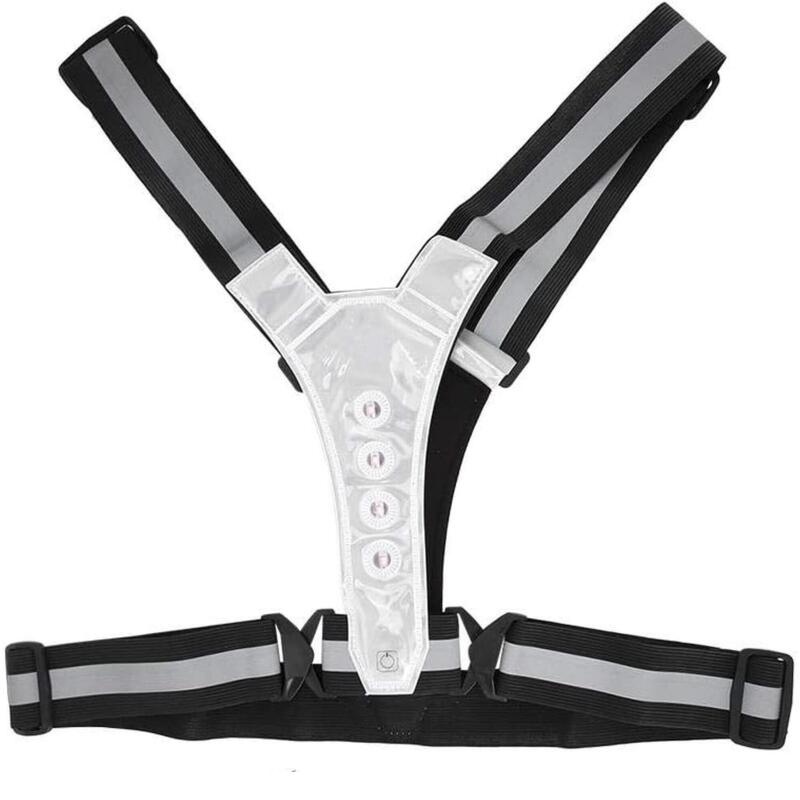 Vestă LED reflectorizantă – vizibilitate 360° – IPX6 – Gri