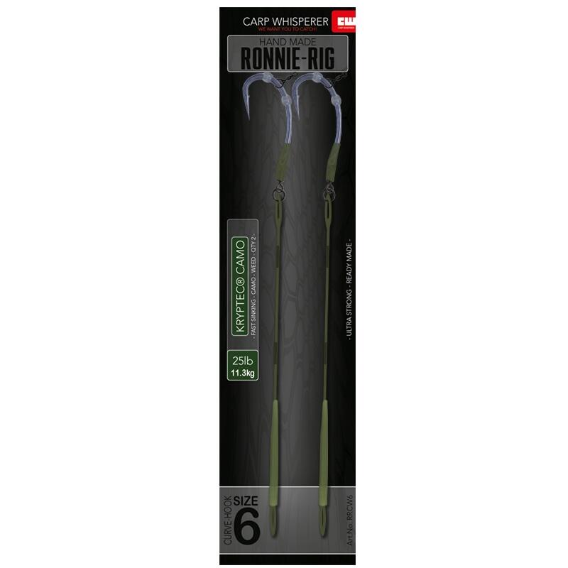 Carp Whisperer - Ronnie Rig - Hameçon 6 - 2 pièces - Weed 1/1
