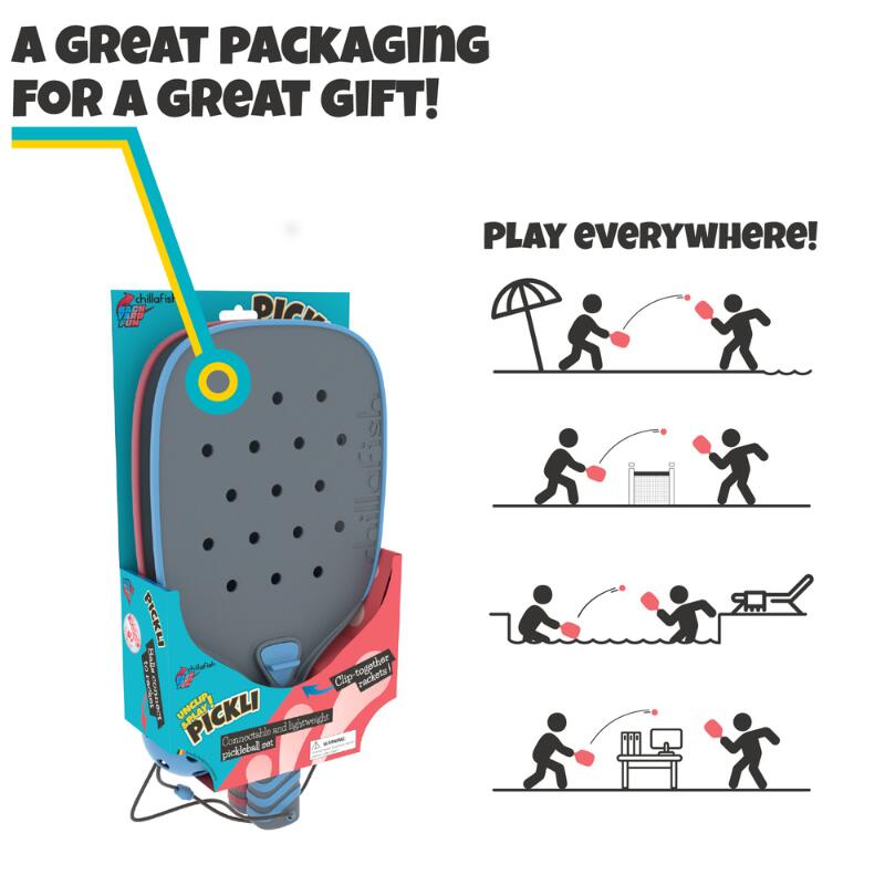 Kit rachete și mingi de pickleball Chillafish Pickli CPPP01BBL