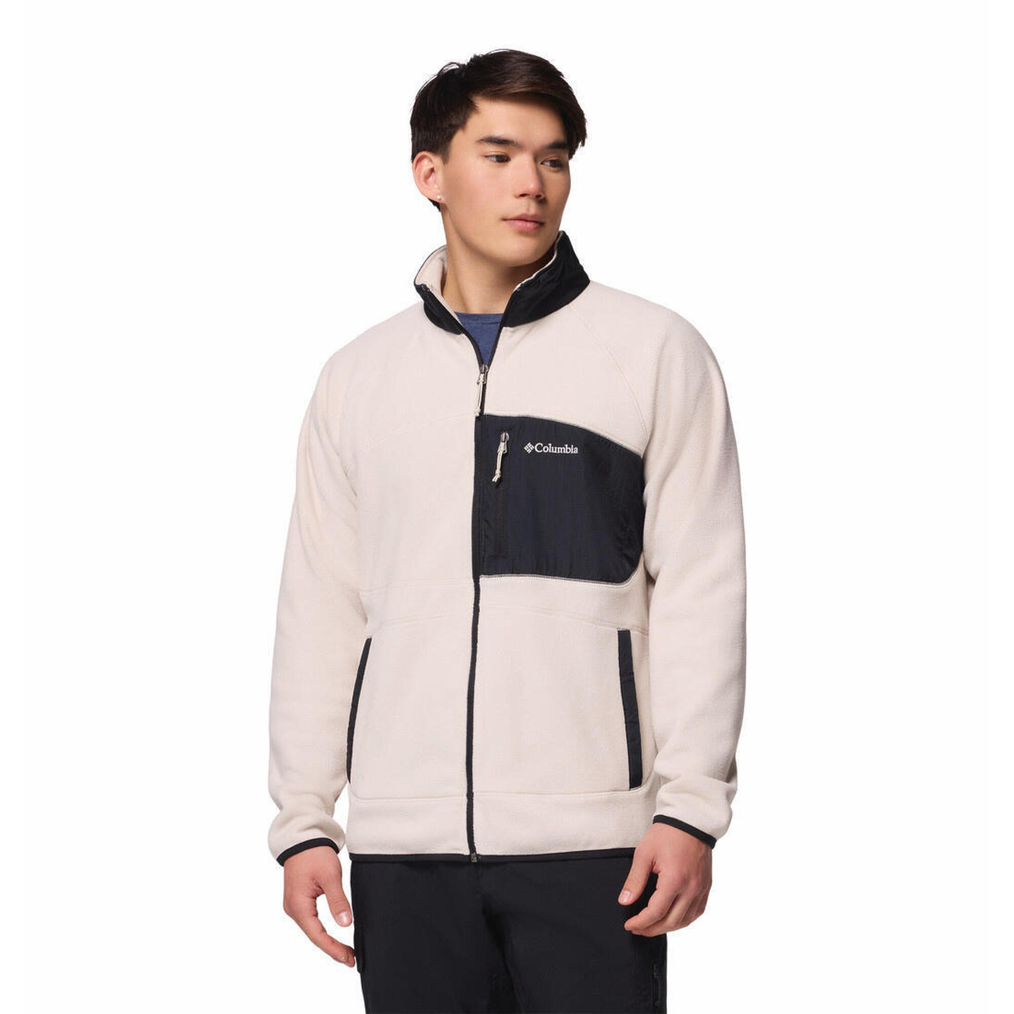 Columbia - Polaires Et Pulls Homme - Columbia Fast Trek™ Overlay Full Zip - Dark Stone, - Polaire - Beige|blanc - Decathlon