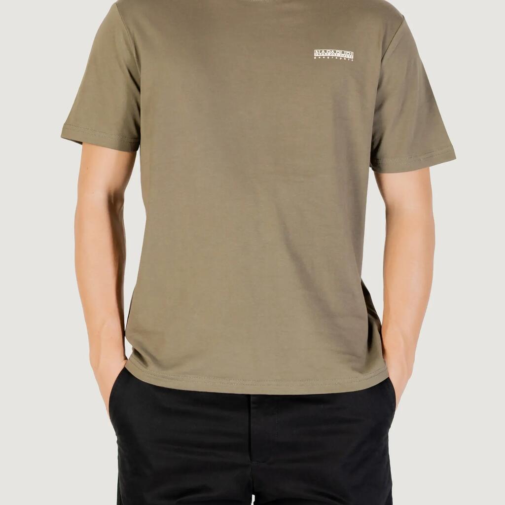MEN'S crop top t-shirt S-SMALL BOX SS GREEN