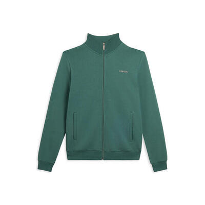 Felpa full zip con collo alto e tasche interne