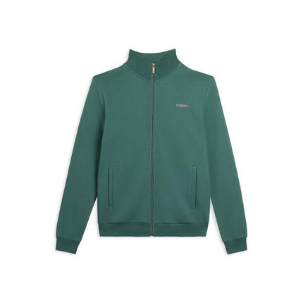 Sweat-shirt entièrement zippé avec col montant et poches passepoilées