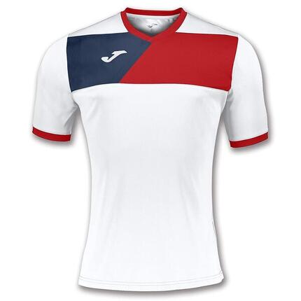 T-shirt Joma Homme à Manches Courtes Crew II - Multicolore (Blanc/Rouge)