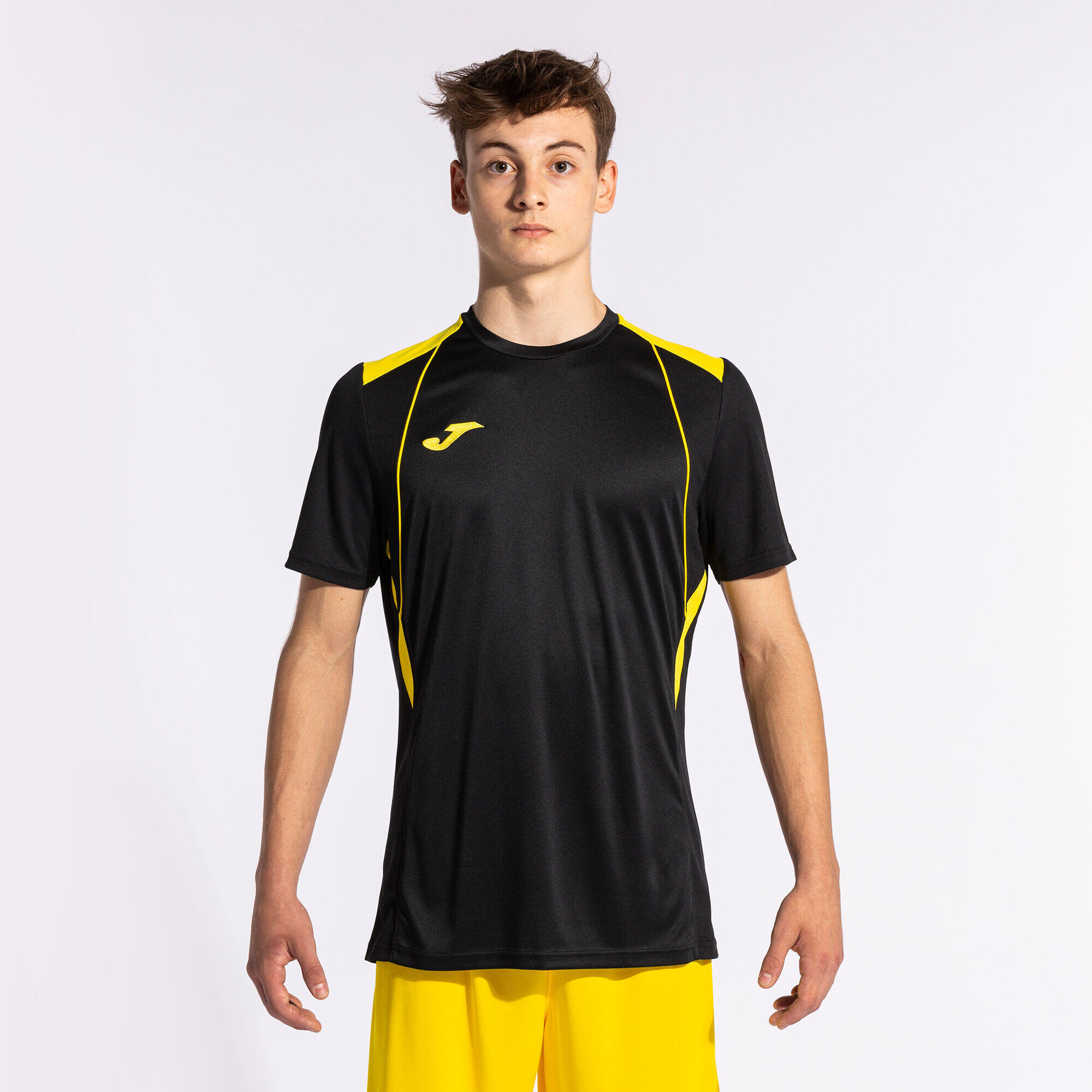 Camiseta Manga Corta Fútbol Niños Joma Championship VII Negro 3/7