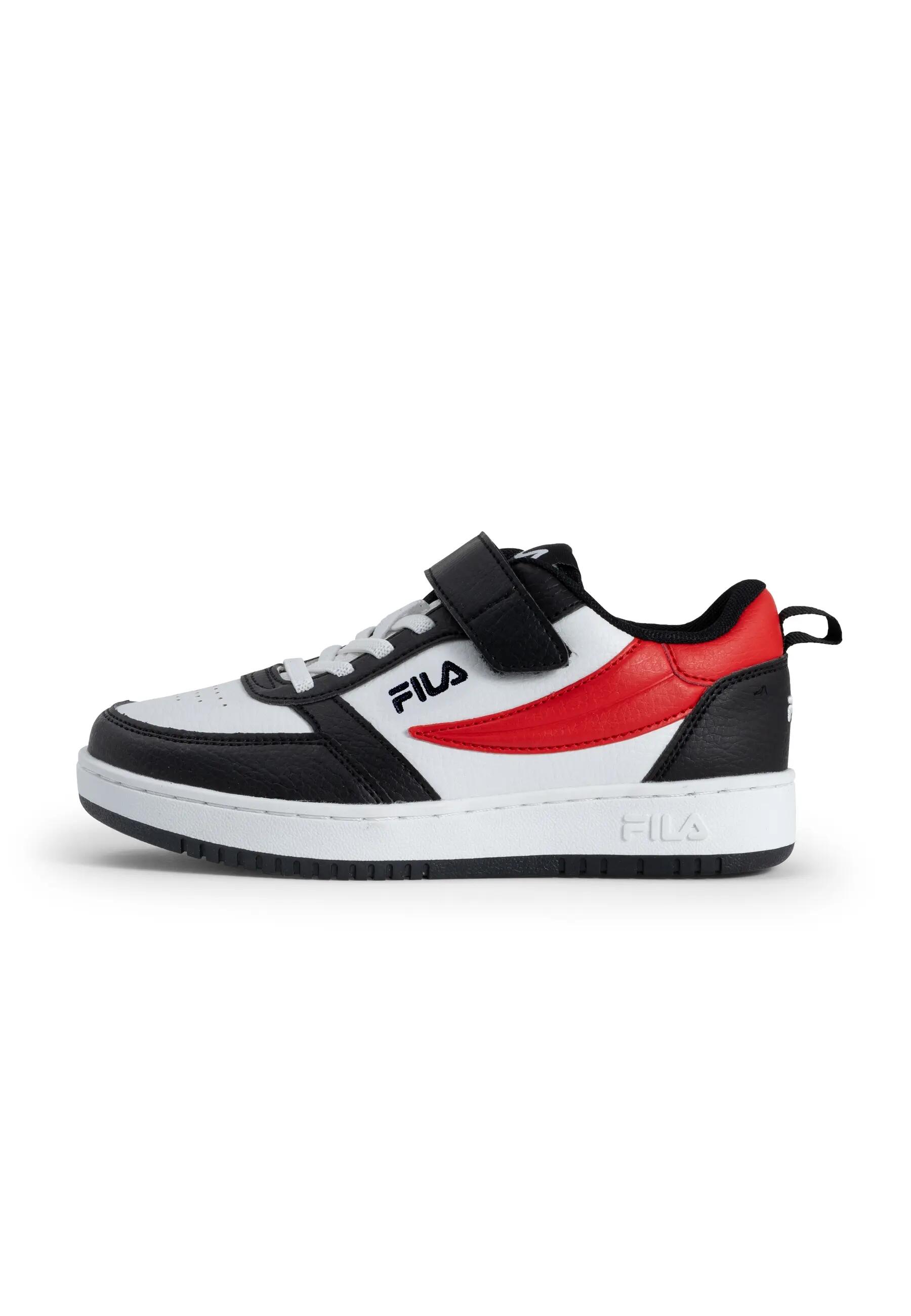 Fila Rega nf velcro scarpe bambini nero bianco rosso 5/6
