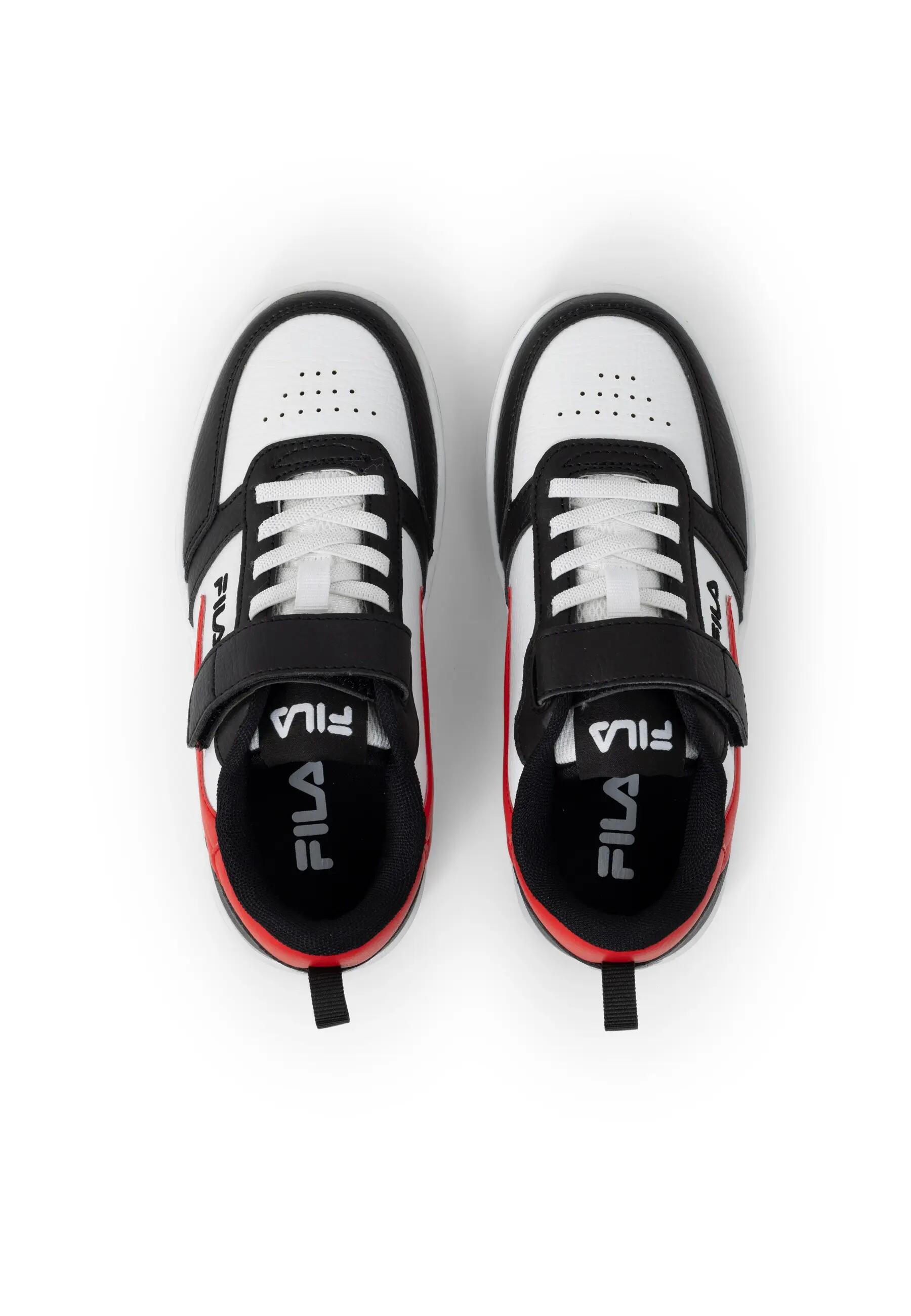Fila Rega nf velcro scarpe bambini nero bianco rosso 4/6