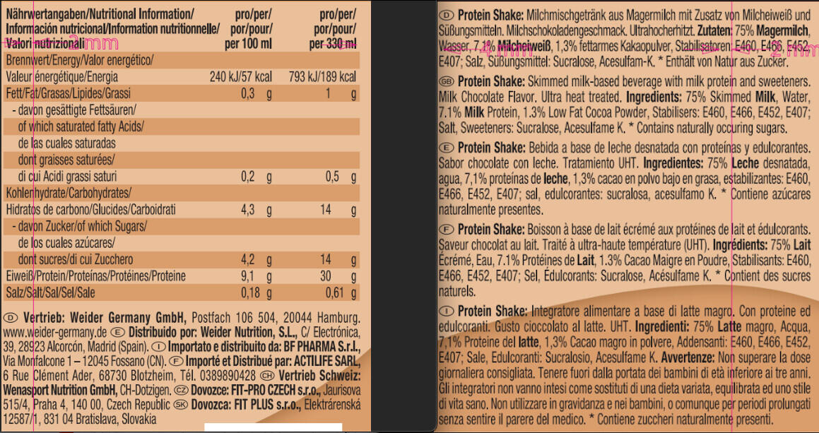 Bevande proteiche - Protein Shake - Cioccolato al Latte Confezione da 6 3/3