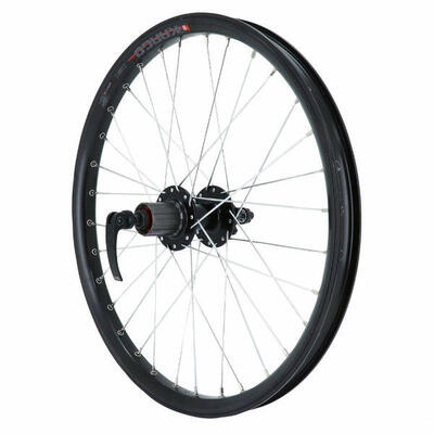 Achterwiel aluminium schijf dubbelwandige naaf 6 gaten cassette 10-9-8v velox ka