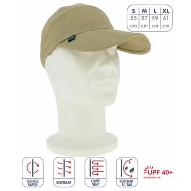 Elementerre - Casquette Anti-uv Élémenterre Ibis - Casquette - Beige - 42 M/l - Decathlon