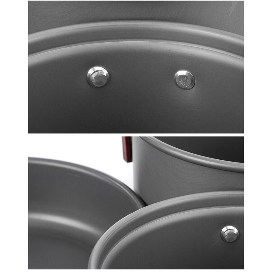 Naturehike Aluminium pannenset - Compact & niet-stic 4/4