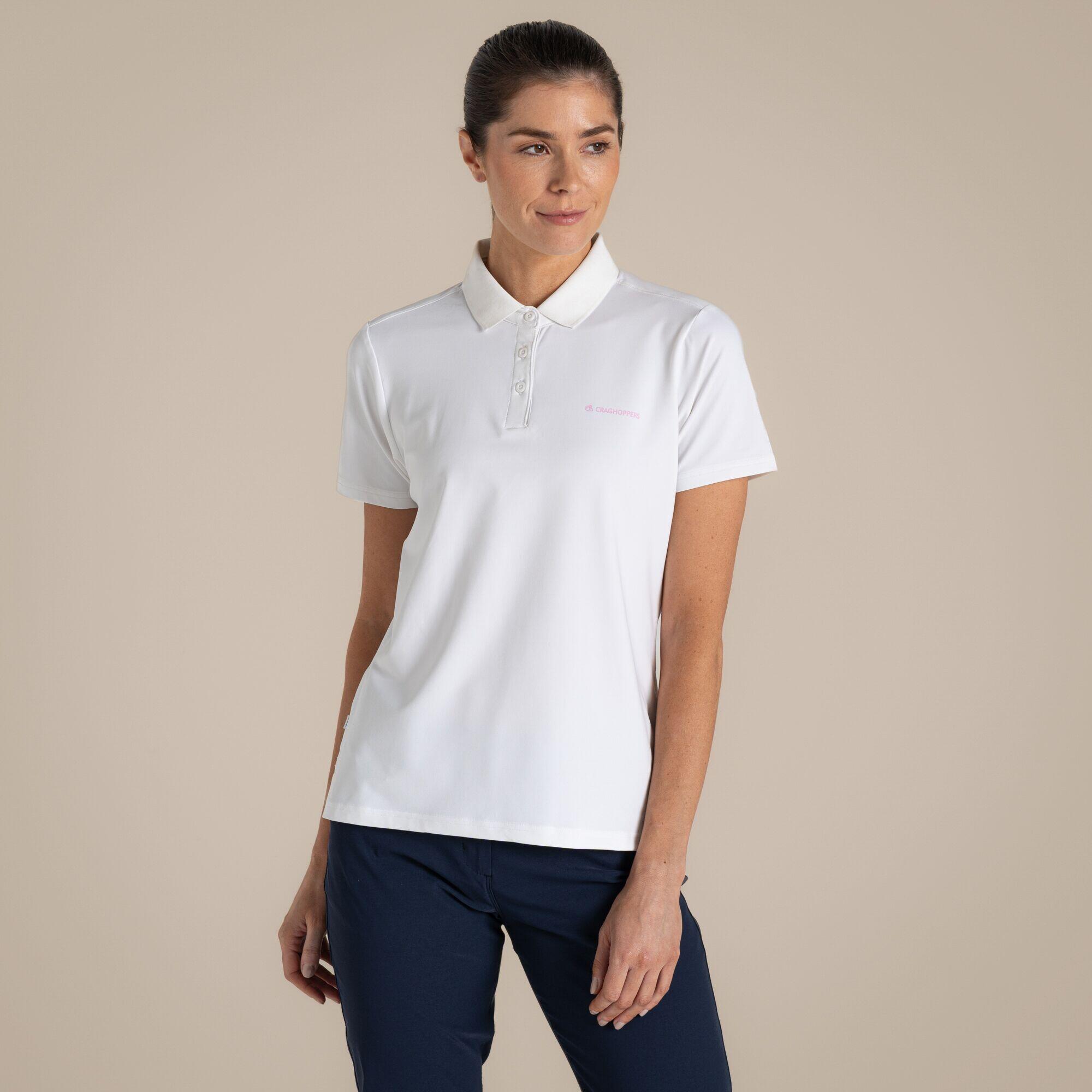 Craghoppers - Haut De Polo Golf Nosilife Thornbury Pour Femme - Polo Manches Courtes - Blanc - Decathlon