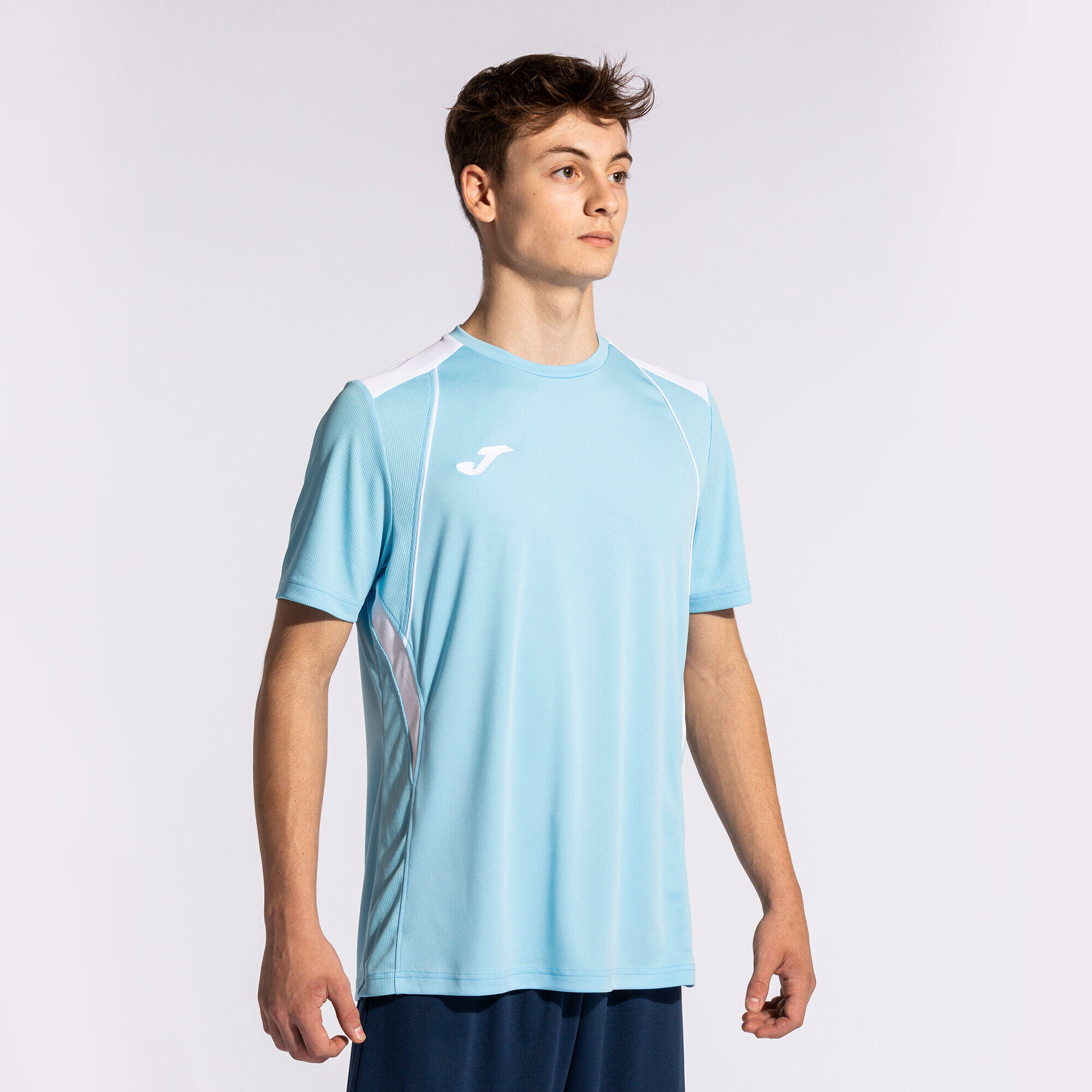 Camiseta Manga Corta Fútbol Hombre Joma Championship VII Celeste 3/7