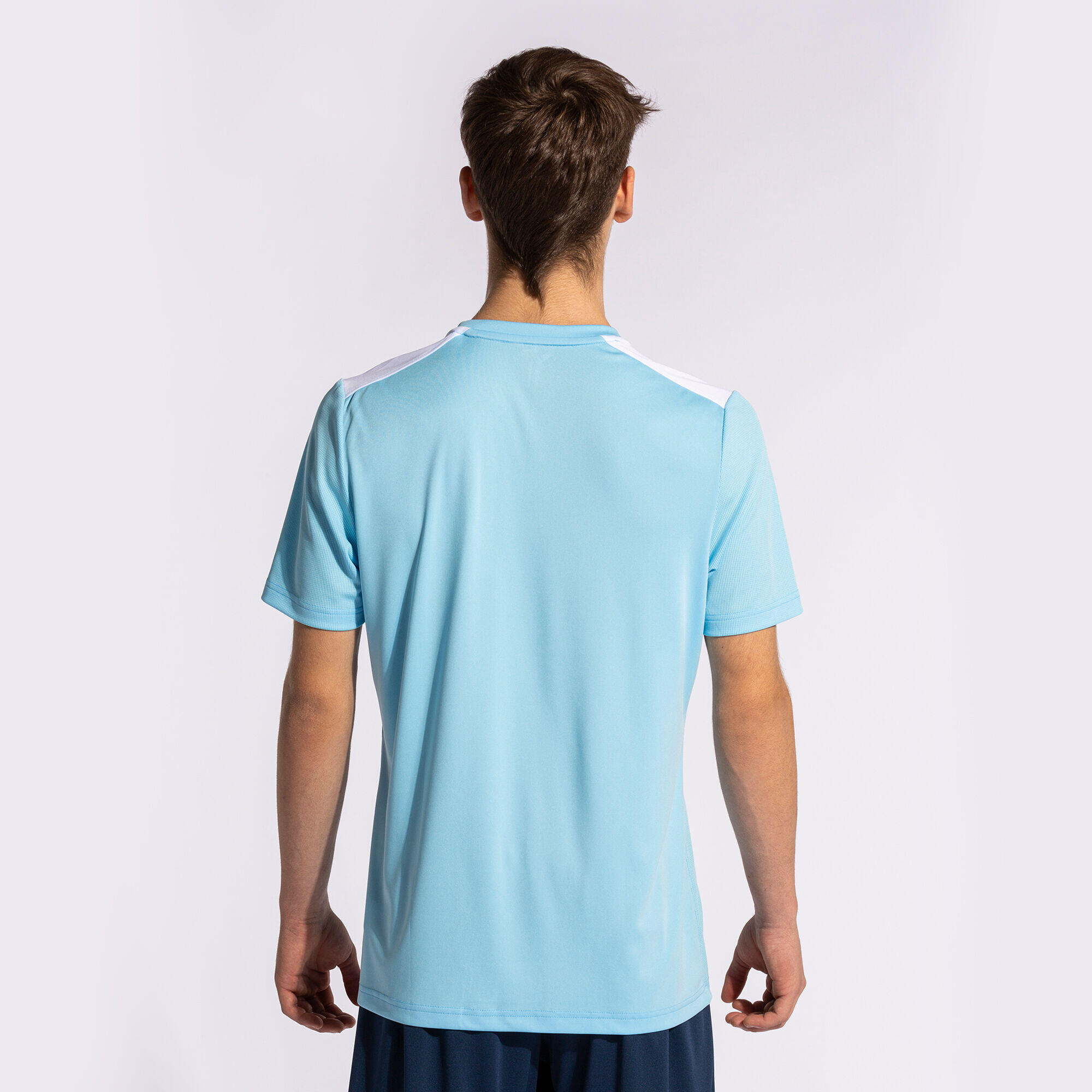 Camiseta Manga Corta Fútbol Hombre Joma Championship VII Celeste 5/7